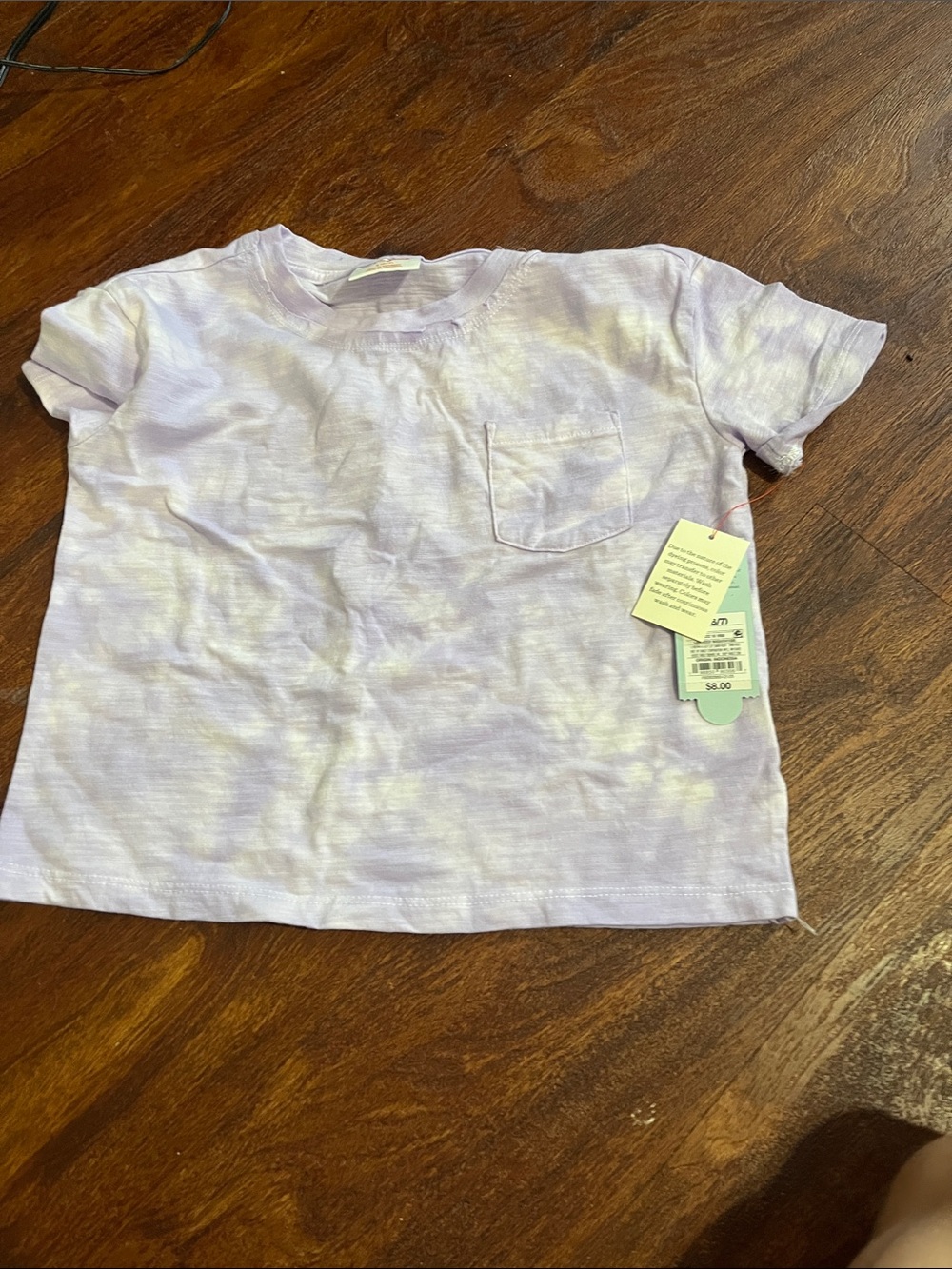 Carter's Pastel Lavender Tie-Dye Pocket Tee